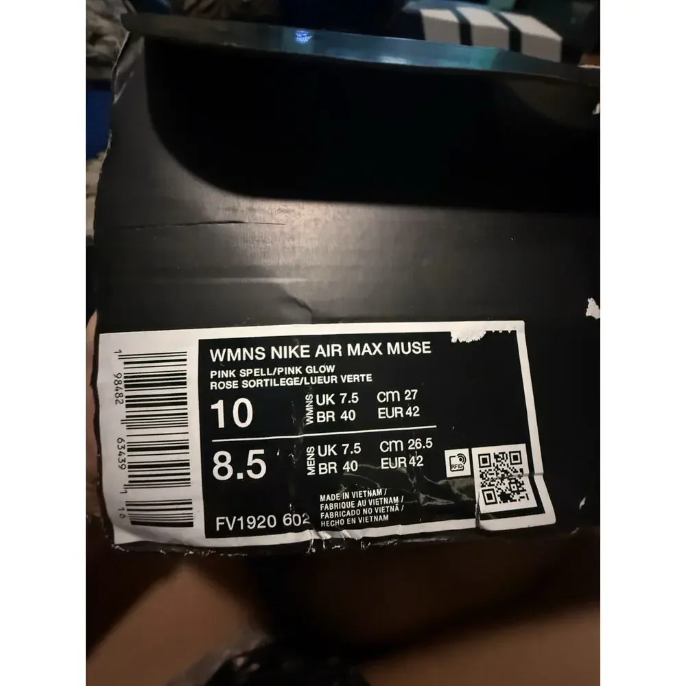 Nike Air Max Muse Pink Spell Pink Glow Women's Size 10 Mesh Sneakers FV1920-602